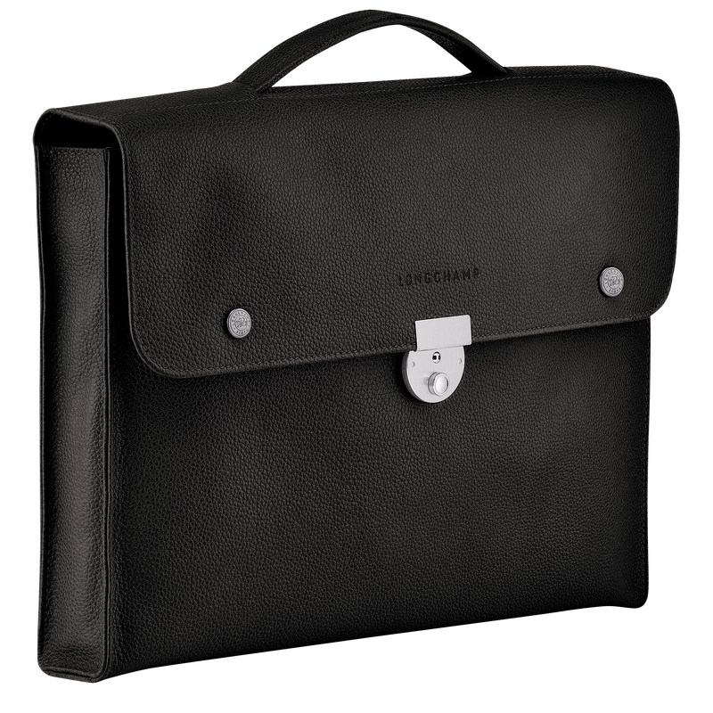 Longchamp Le Foulonné S Briefcase Negras | OQ6709425