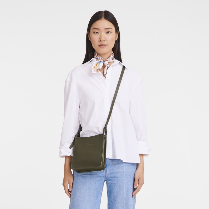 Longchamp Le Foulonné S Crossbody Bag Kaki | UC2049876