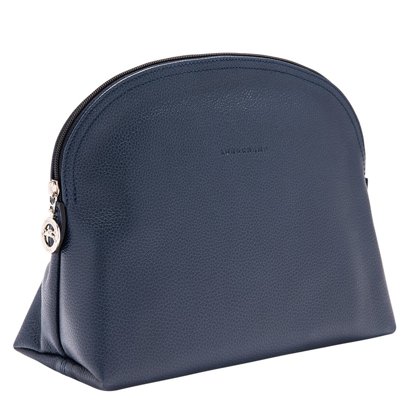 Longchamp Le Foulonné Toiletry Case Azul Marino | PU6394157