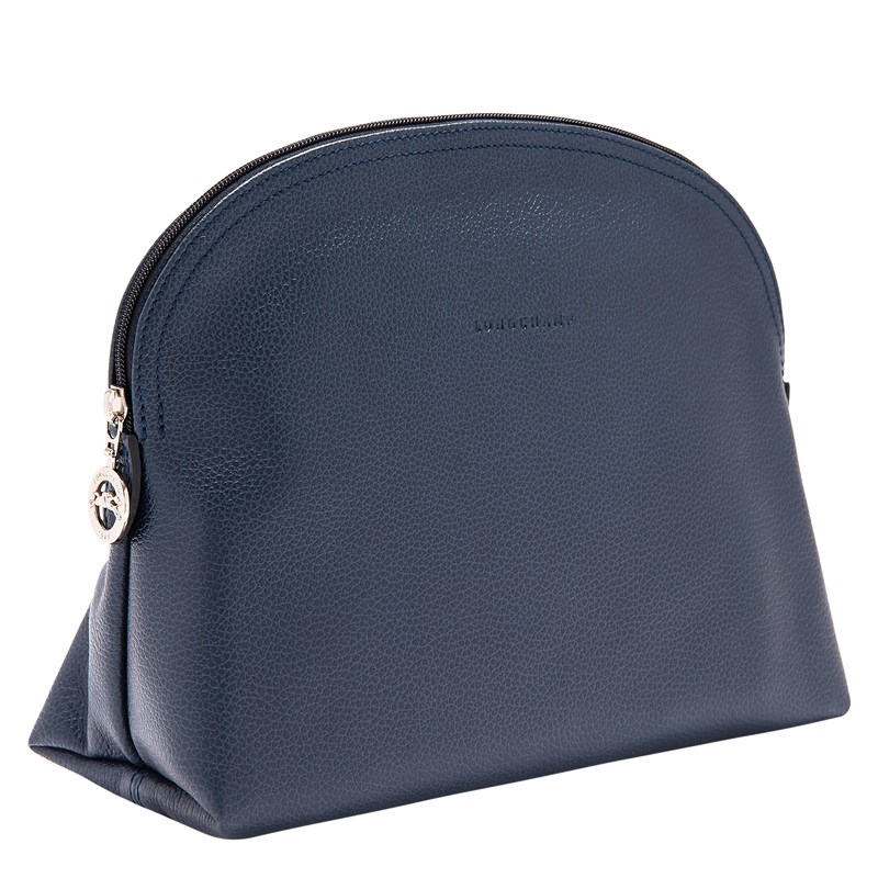 Longchamp Le Foulonné Toiletry Case Azul Marino | AL1490683