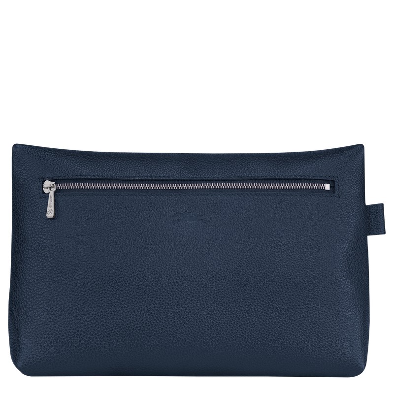 Longchamp Le Foulonné Toiletry Case Azul Marino | BN1926750