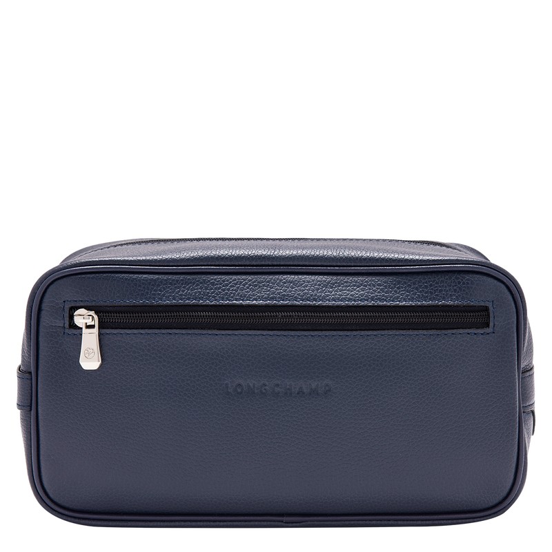 Longchamp Le Foulonné Toiletry Case Azul Marino | HE4609278