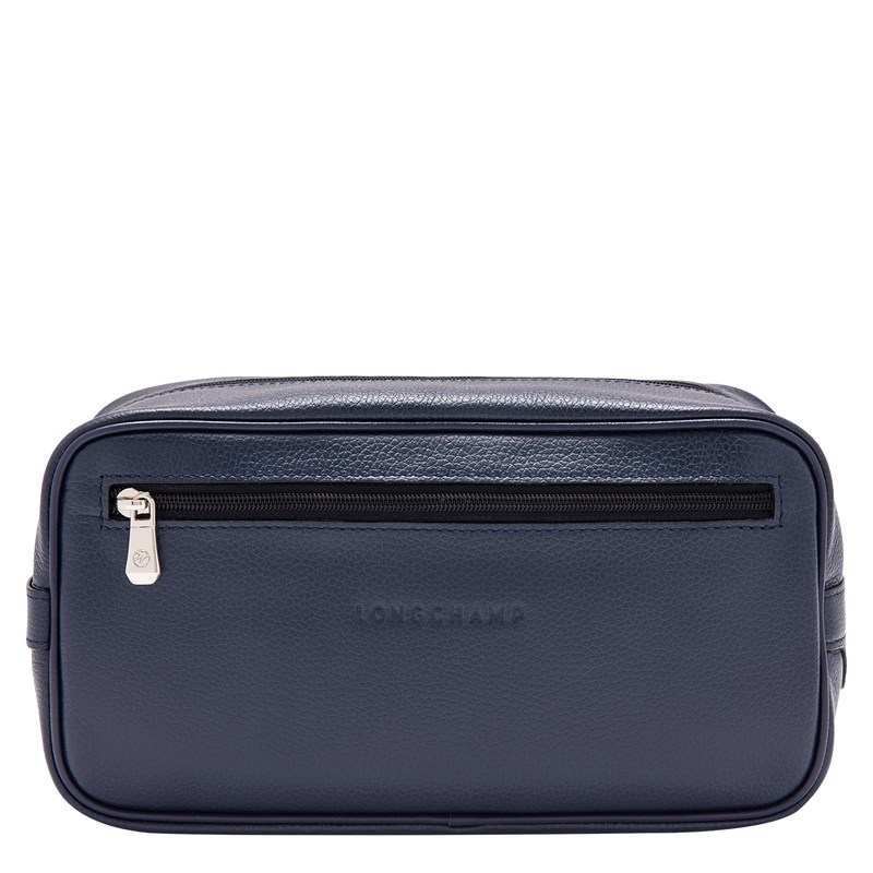 Longchamp Le Foulonné Toiletry Case Azul Marino | LJ8093716