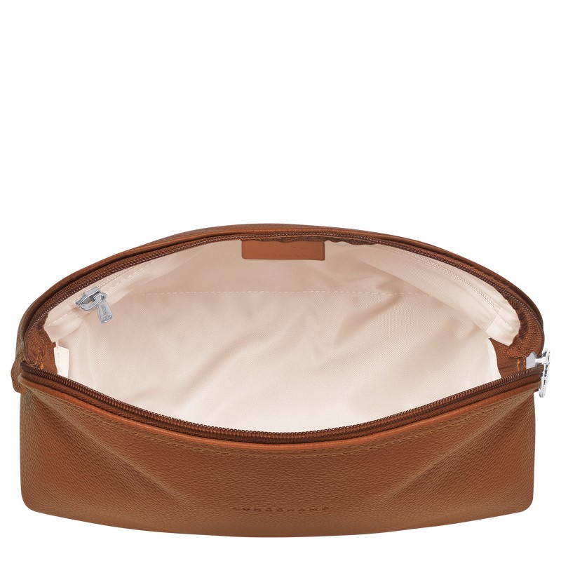 Longchamp Le Foulonné Toiletry Case Caramel | YR5970863