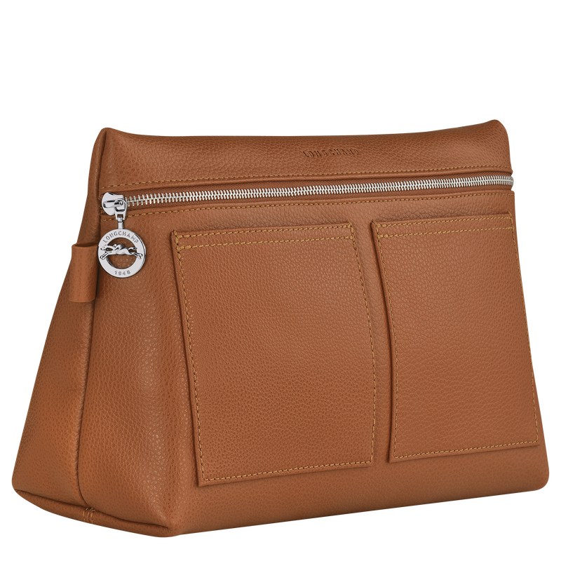 Longchamp Le Foulonné Toiletry Case Caramel | BT7326418