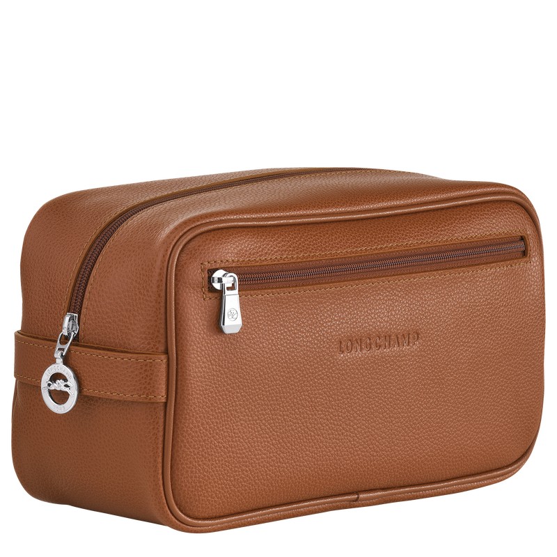 Longchamp Le Foulonné Toiletry Case Caramel | EW5369482