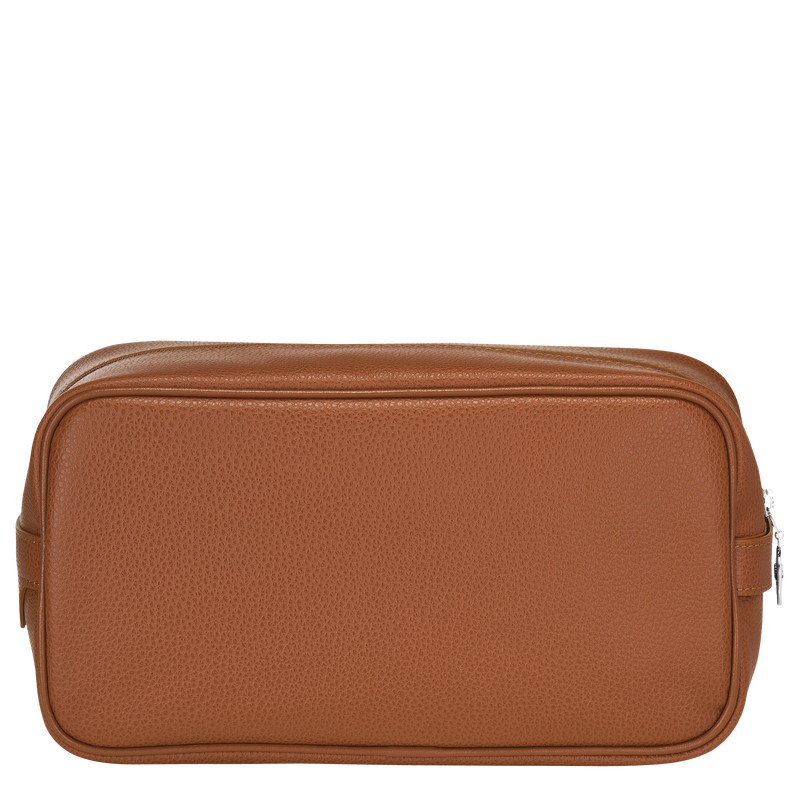 Longchamp Le Foulonné Toiletry Case Caramel | YI5921768