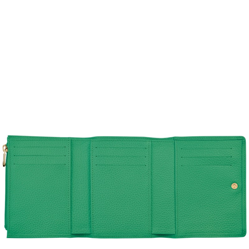 Longchamp Le Foulonné Wallet Verde | HR9371654