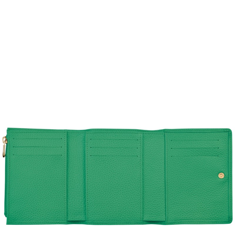 Longchamp Le Foulonné Wallet Verde | KG0781652