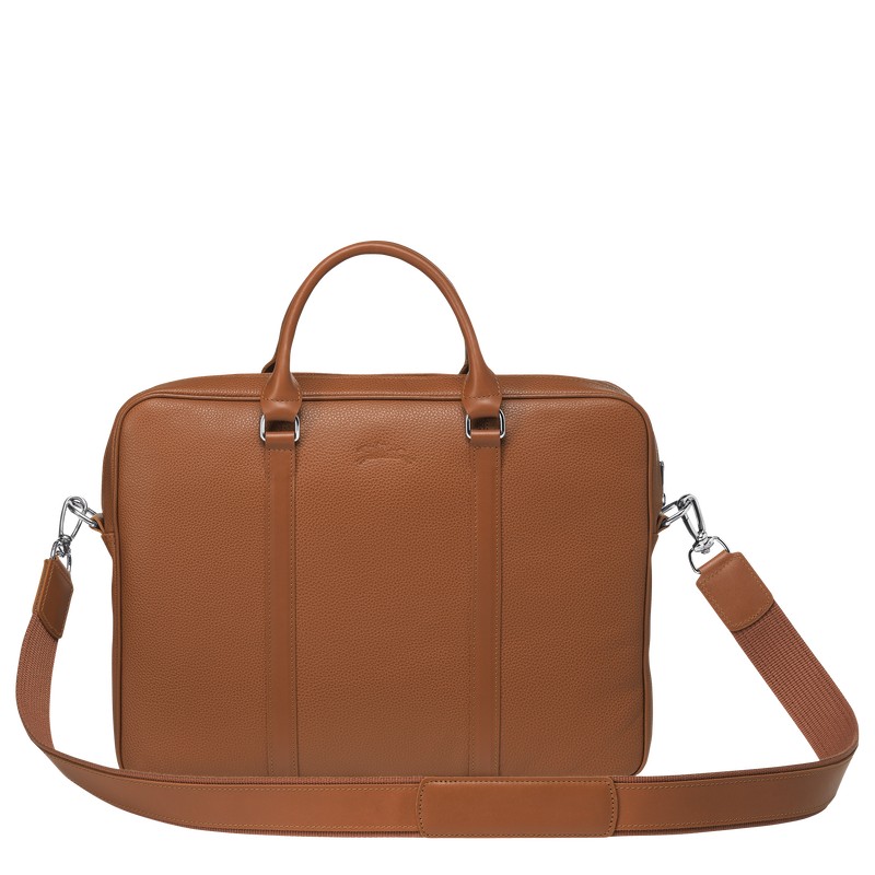 Longchamp Le Foulonné Xs Briefcase Caramel | QE1042576