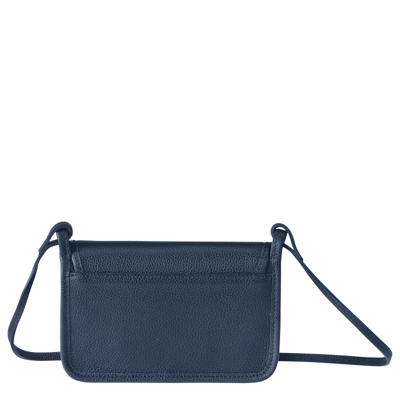 Longchamp Le Foulonné Xs Clutch Azul Marino | QM1807294