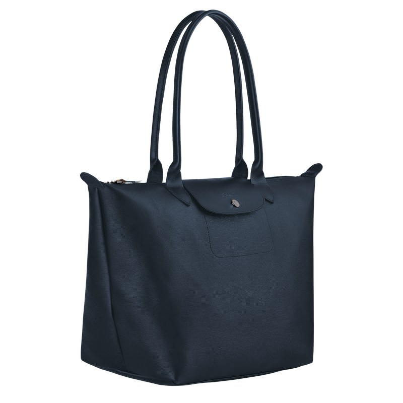 Longchamp Le Pliage City L Tote Bag Azul Marino | QM9365048