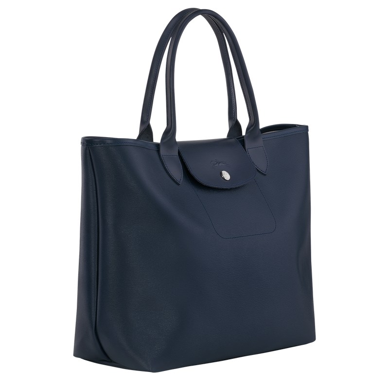 Longchamp Le Pliage City L Tote Bag Azul Marino | FJ2470189