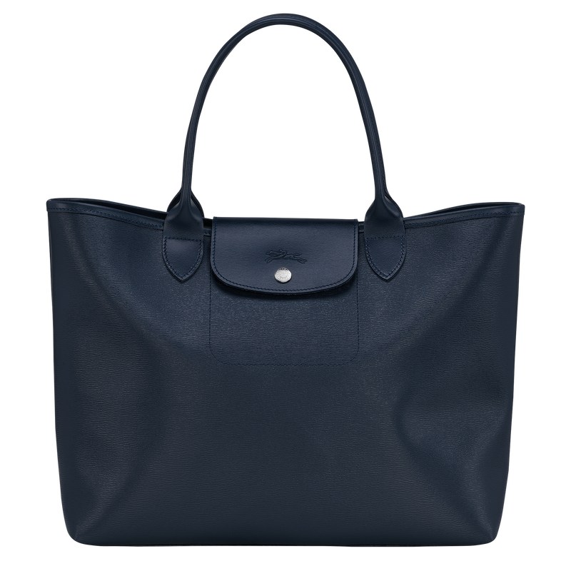 Longchamp Le Pliage City L Tote Bag Azul Marino | FJ2470189