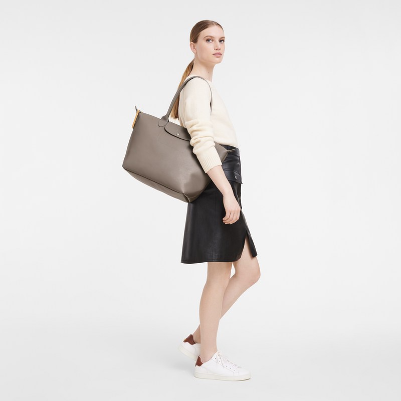 Longchamp Le Pliage City L Tote Bag Taupe | QL3657840