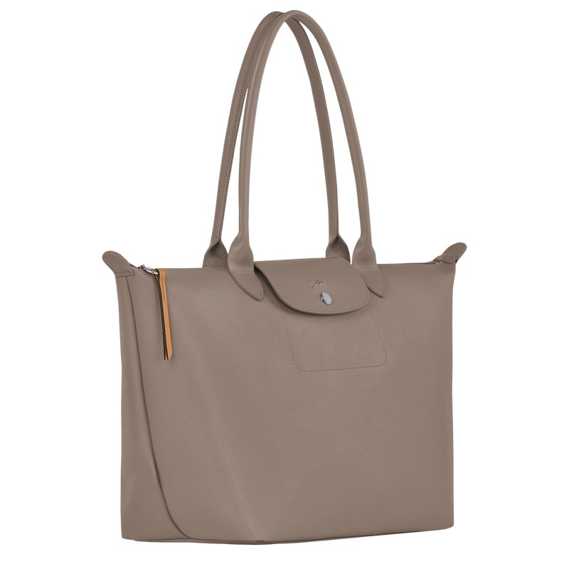 Longchamp Le Pliage City L Tote Bag Taupe | QL3657840