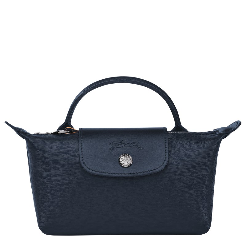 Longchamp Le Pliage City Pouch With Handle Azul Marino | RV2835716