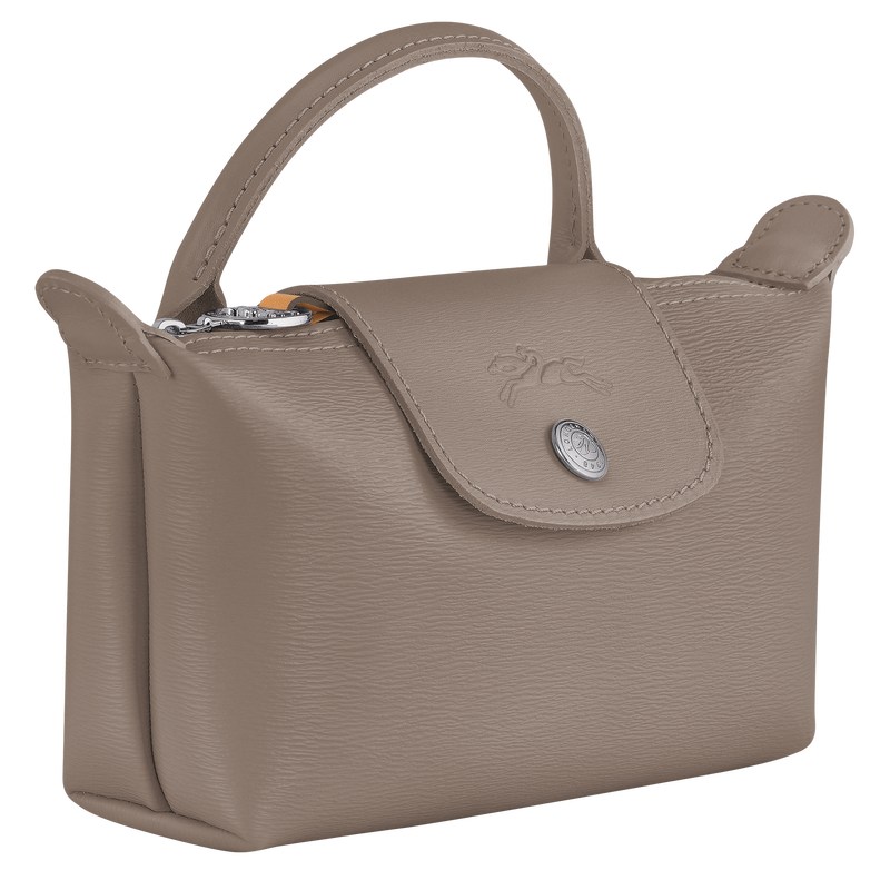 Longchamp Le Pliage City Pouch With Handle Taupe | RS8512607