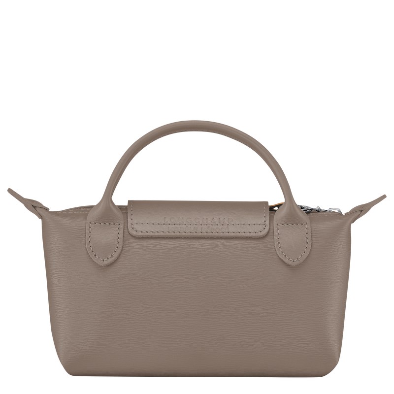 Longchamp Le Pliage City Pouch With Handle Taupe | RS8512607