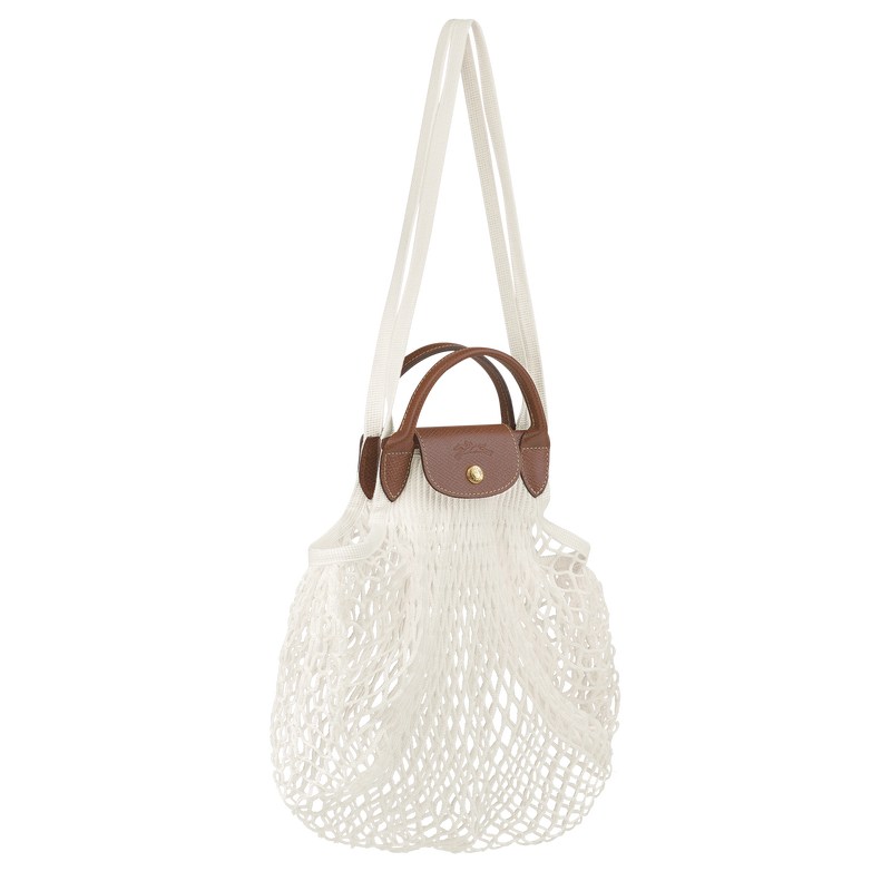 Longchamp Le Pliage Filet L Mesh Bag Ecru | JQ5802913