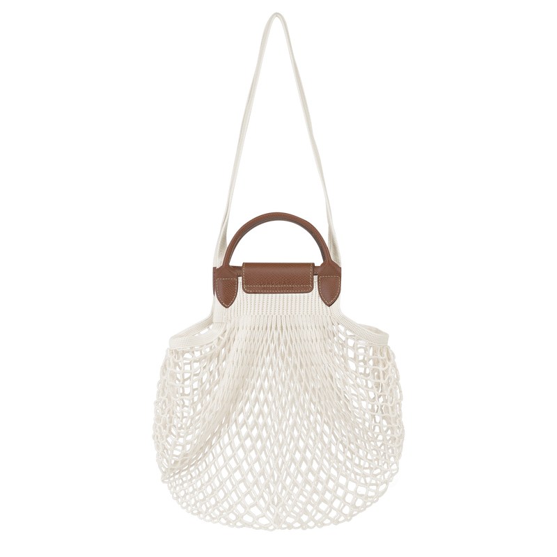 Longchamp Le Pliage Filet L Mesh Bag Ecru | JQ5802913