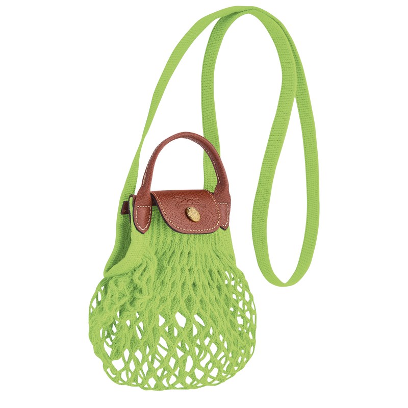 Longchamp Le Pliage Filet Xs Mesh Bag Verde Verde Menta | ZP8976051