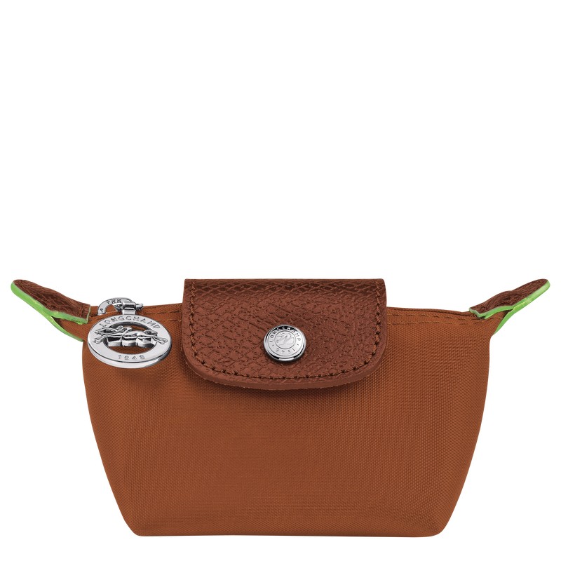 Longchamp Le Pliage Green Coin Purse Cognac | BH6047291