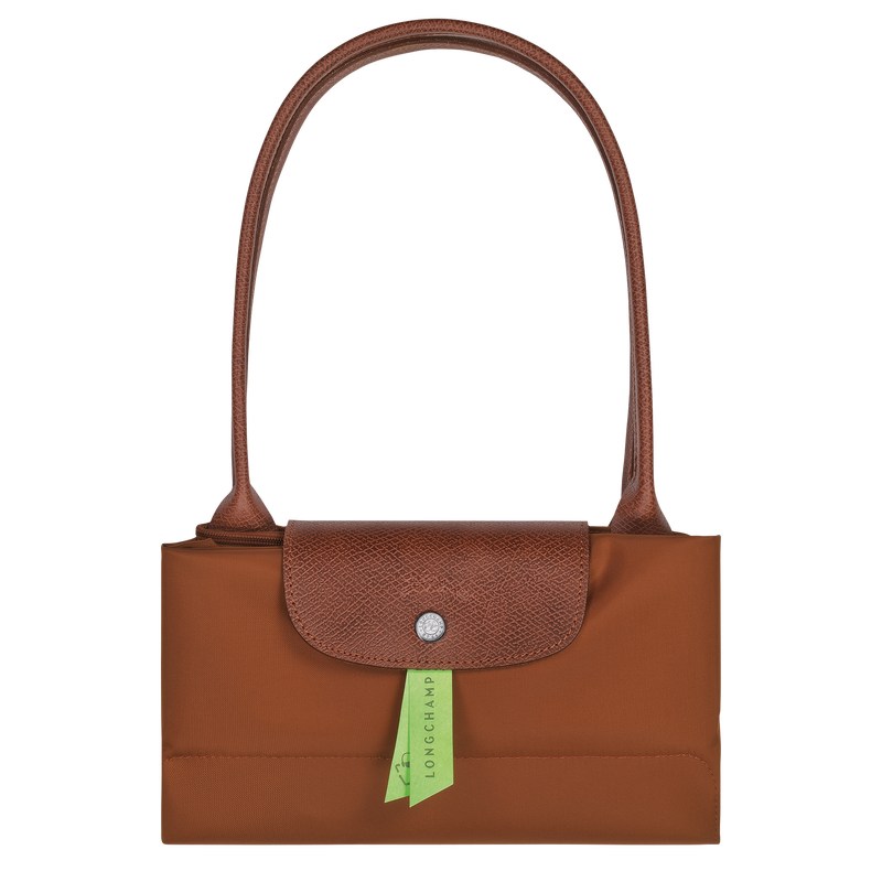 Longchamp Le Pliage Green L Tote Bag Cognac | EZ4509863