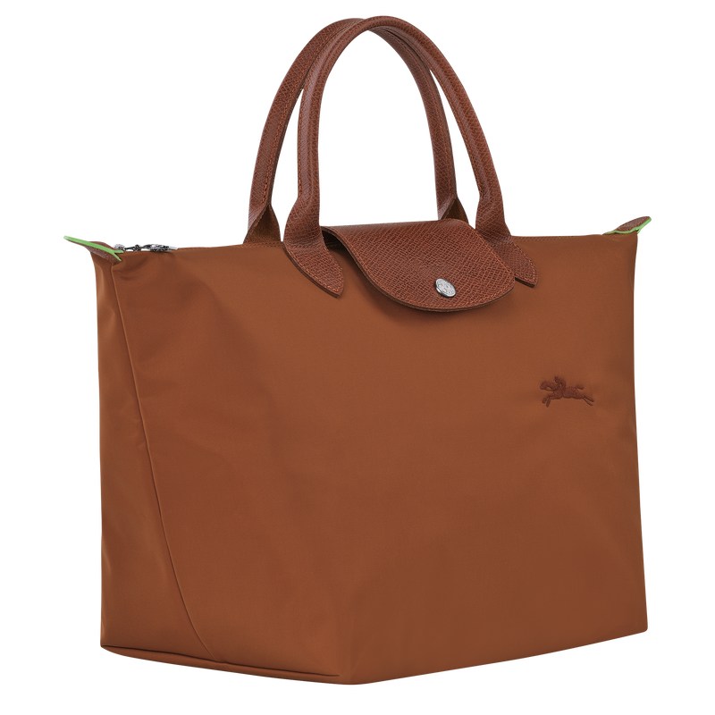 Longchamp Le Pliage Green M Handbag Cognac | DI4120368