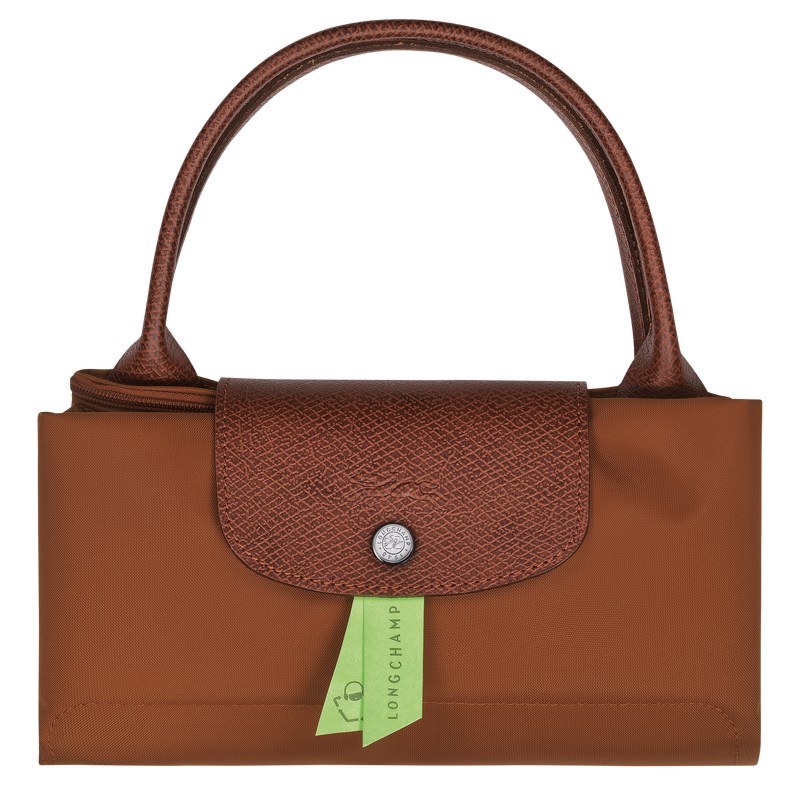 Longchamp Le Pliage Green M Handbag Cognac | DI4120368