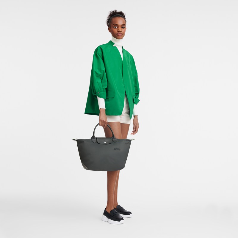 Longchamp Le Pliage Green M Handbag Graphite | AW1604793