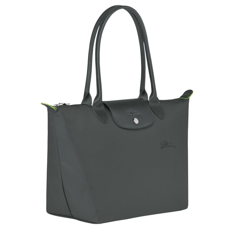 Longchamp Le Pliage Green M Tote Bag Graphite | UZ0897643