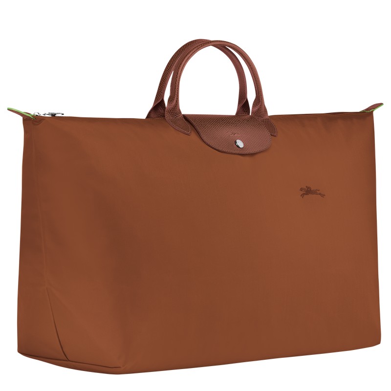 Longchamp Le Pliage Green M Travel Bag Cognac | LJ7340586