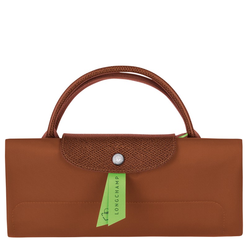 Longchamp Le Pliage Green M Travel Bag Cognac | LJ7340586