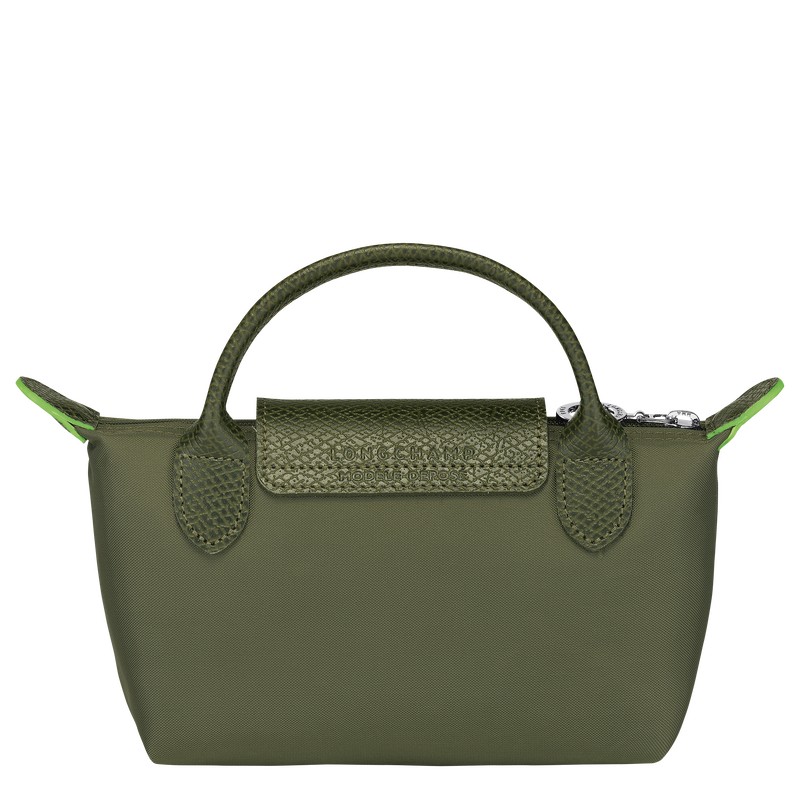 Longchamp Le Pliage Green Pouch With Handle Forest | TN7295108