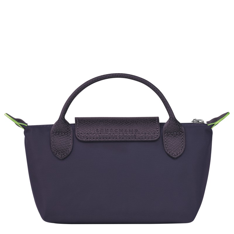 Longchamp Le Pliage Green Pouch With Handle Bilberry | HV7430291