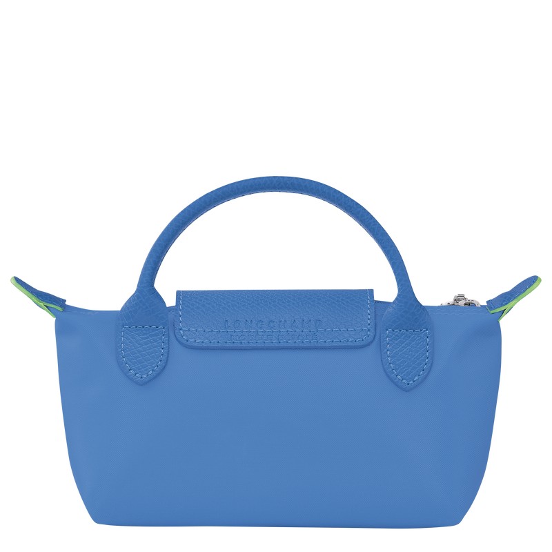 Longchamp Le Pliage Green Pouch With Handle Cornflower | WJ2539018