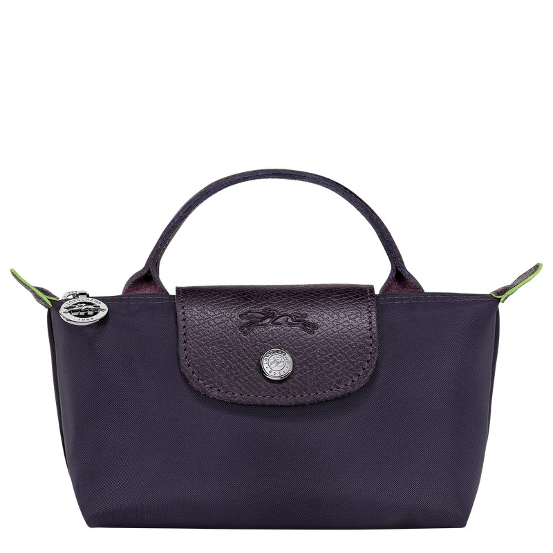 Longchamp Le Pliage Green Pouch With Handle Bilberry | DJ1523976