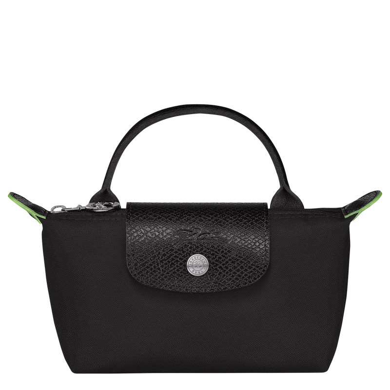 Longchamp Le Pliage Green Pouch With Handle Negras | JH0987613