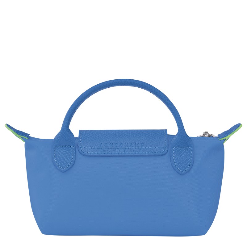 Longchamp Le Pliage Green Pouch With Handle Cornflower | YO5610748