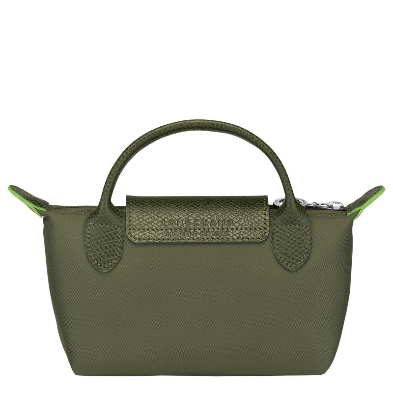 Longchamp Le Pliage Green Pouch With Handle Forest | KW8273109