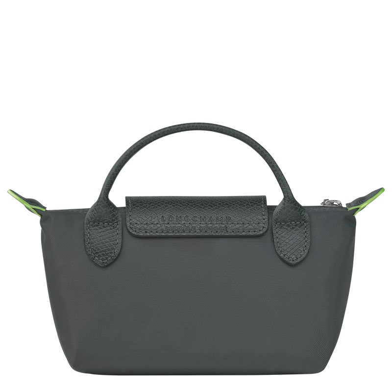 Longchamp Le Pliage Green Pouch With Handle Graphite | WC3790852