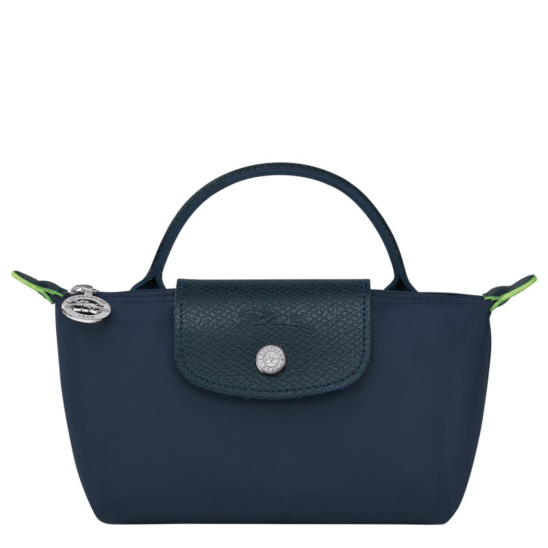 Longchamp Le Pliage Green Pouch With Handle Azul Marino | LQ5186470