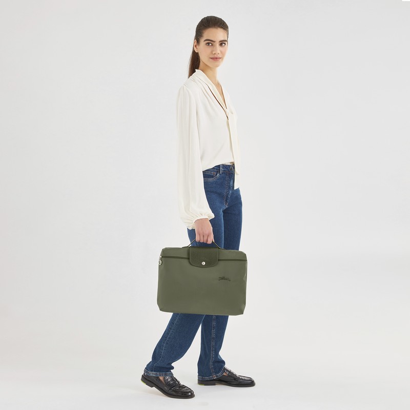 Longchamp Le Pliage Green S Briefcase Forest | AV3542780