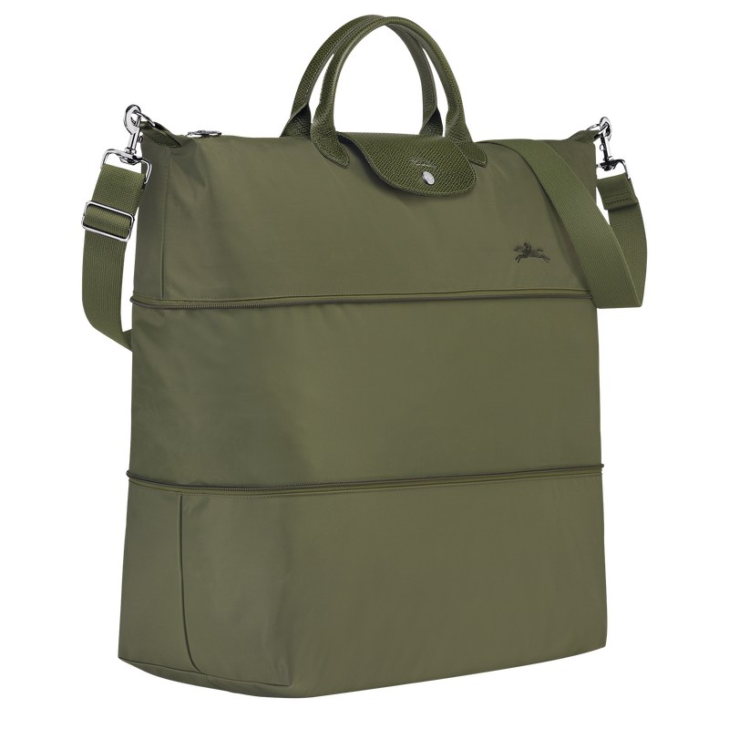 Longchamp Le Pliage Green Travel Bag Expandable Forest | EJ0143526