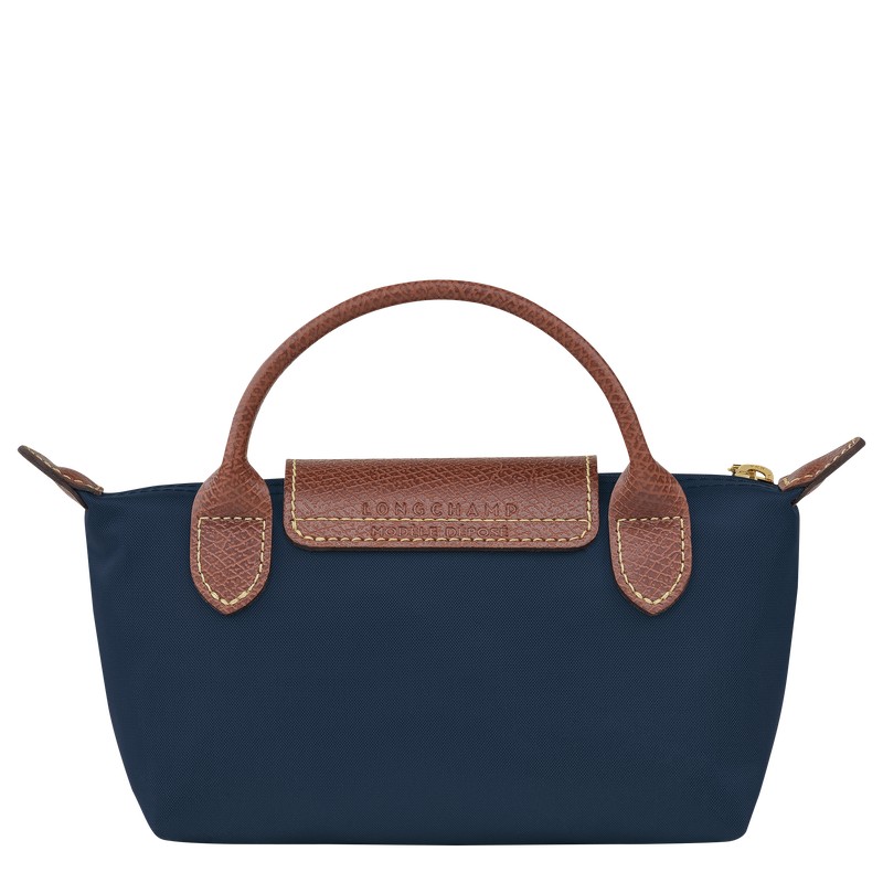 Longchamp Le Pliage Original Pouch With Handle Azul Marino | UJ0731289