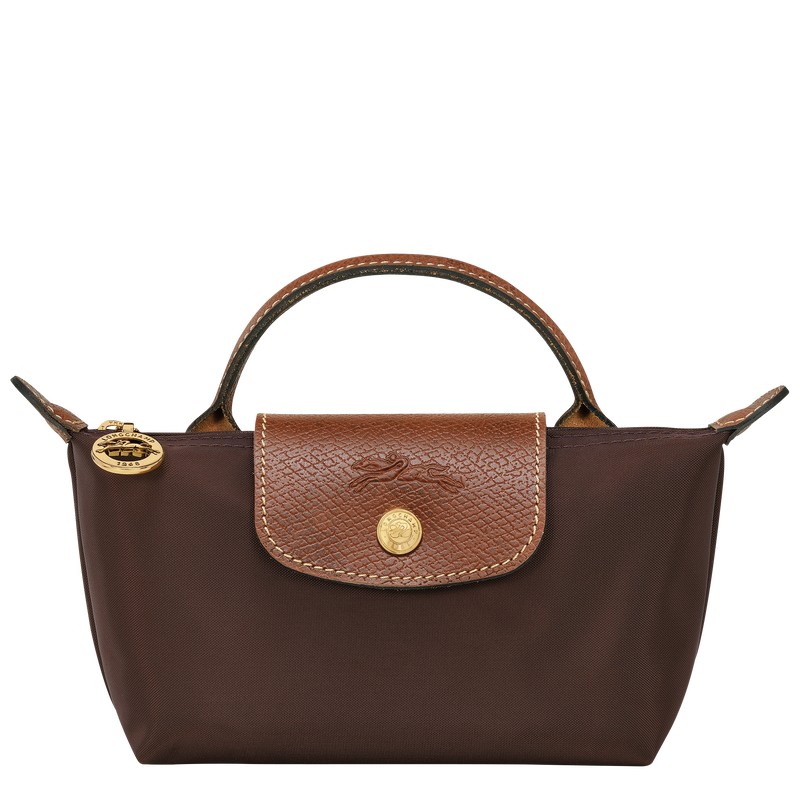 Longchamp Le Pliage Original Pouch With Handle Ebony | UO6798501