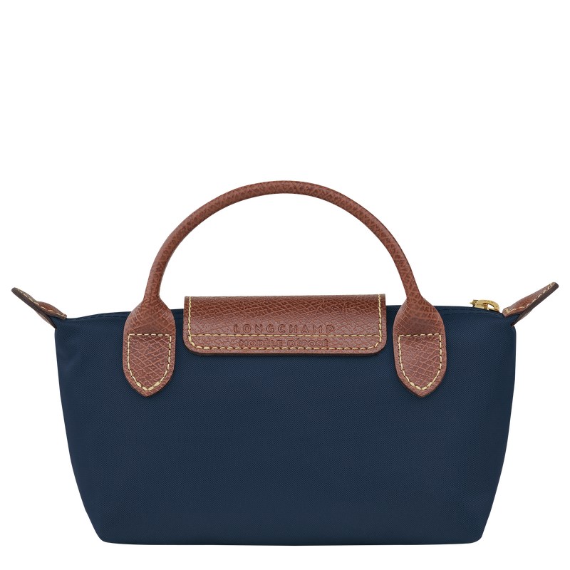 Longchamp Le Pliage Original Pouch With Handle Azul Marino | BL1037958