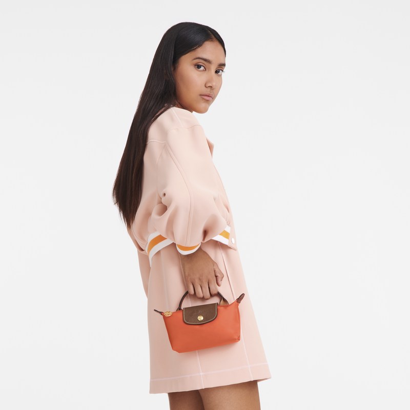 Longchamp Le Pliage Original Pouch With Handle Naranjas | EB2694703