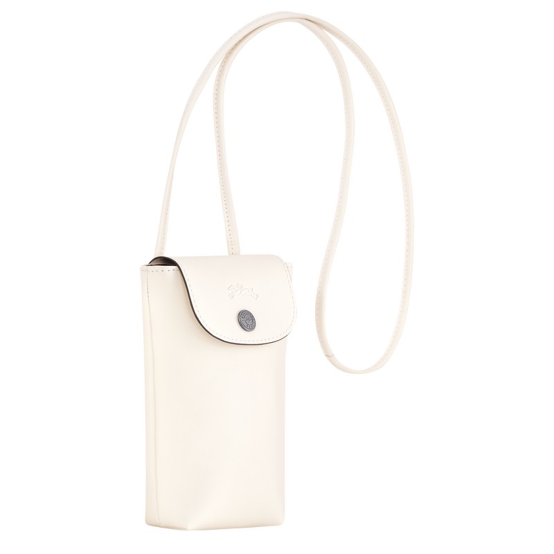 Longchamp Le Pliage Xtra Phone Case With Leather Lace Ecru | CI5847109